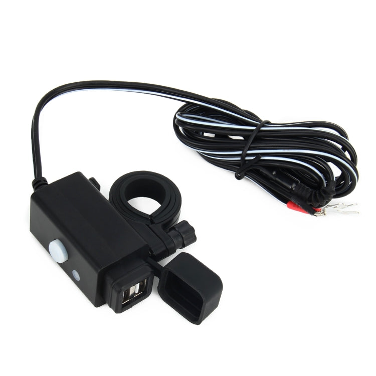 Dual USB Port 12V Waterproof Motorbike Motorcycle Handlebar Charger 5V  1A/2.1A Adapter Power Supply Socket