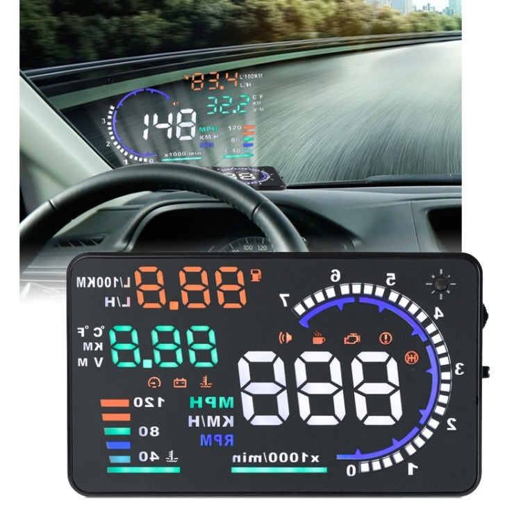 A8 5.5 inch Car OBDII HUD Warning System Vehicle-mounted Head Up