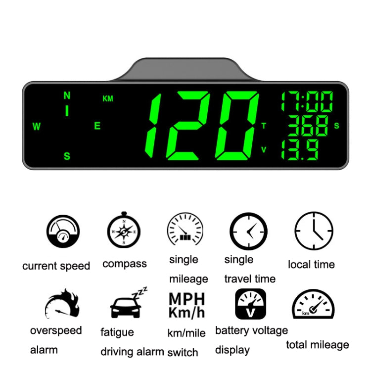 9.0 Inch Screen Car HUD Car Head-up Display Compass Multifunction