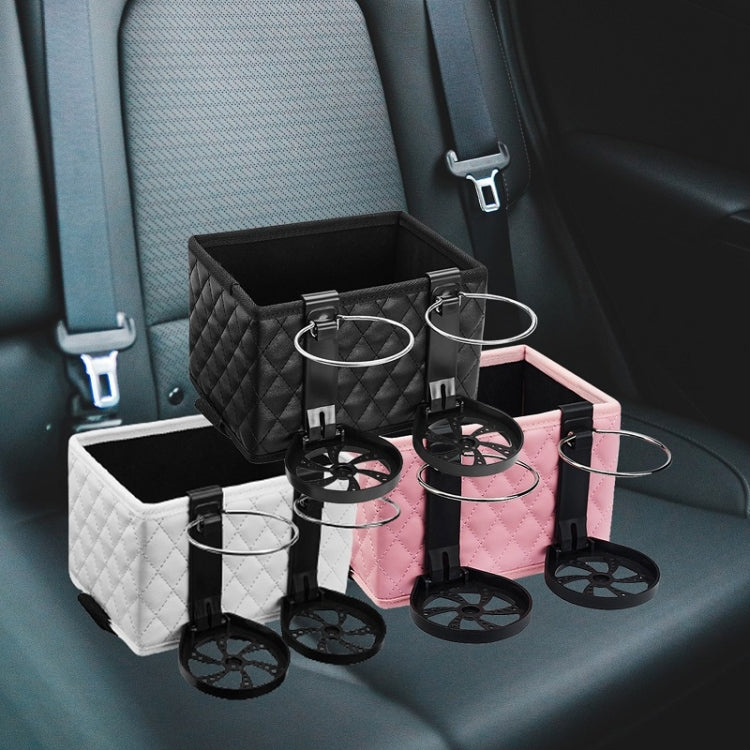 Upgrade Car Armrest Storage Box Water Cup Holder Car Tissue Box Phone Holder  US